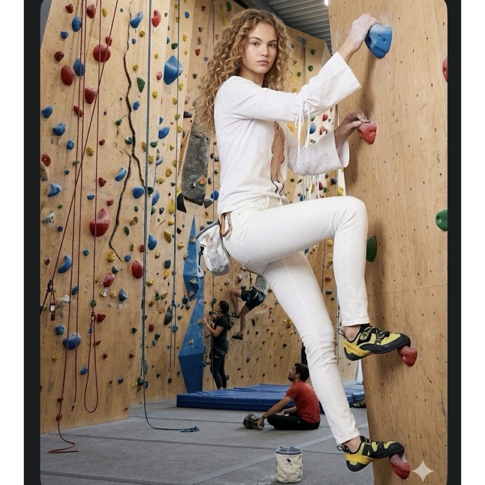 ZARA Woman  Fashion Illustration Print Long Sleeve Ruched  Wrist W/Ties Size S/M